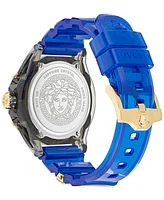 Versace Men's Swiss Icon Active Blue Silicone Strap Watch 42mm