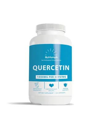 Quercetin 1000mg per Serving | Antioxidant Properties, Cardiovascular Health & Immune Support Supplement | 120 Capsules