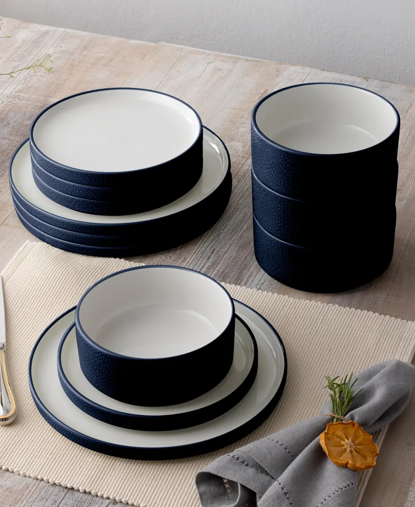 Noritake Colortex Stone Stax Dinner Plates, Set of 4