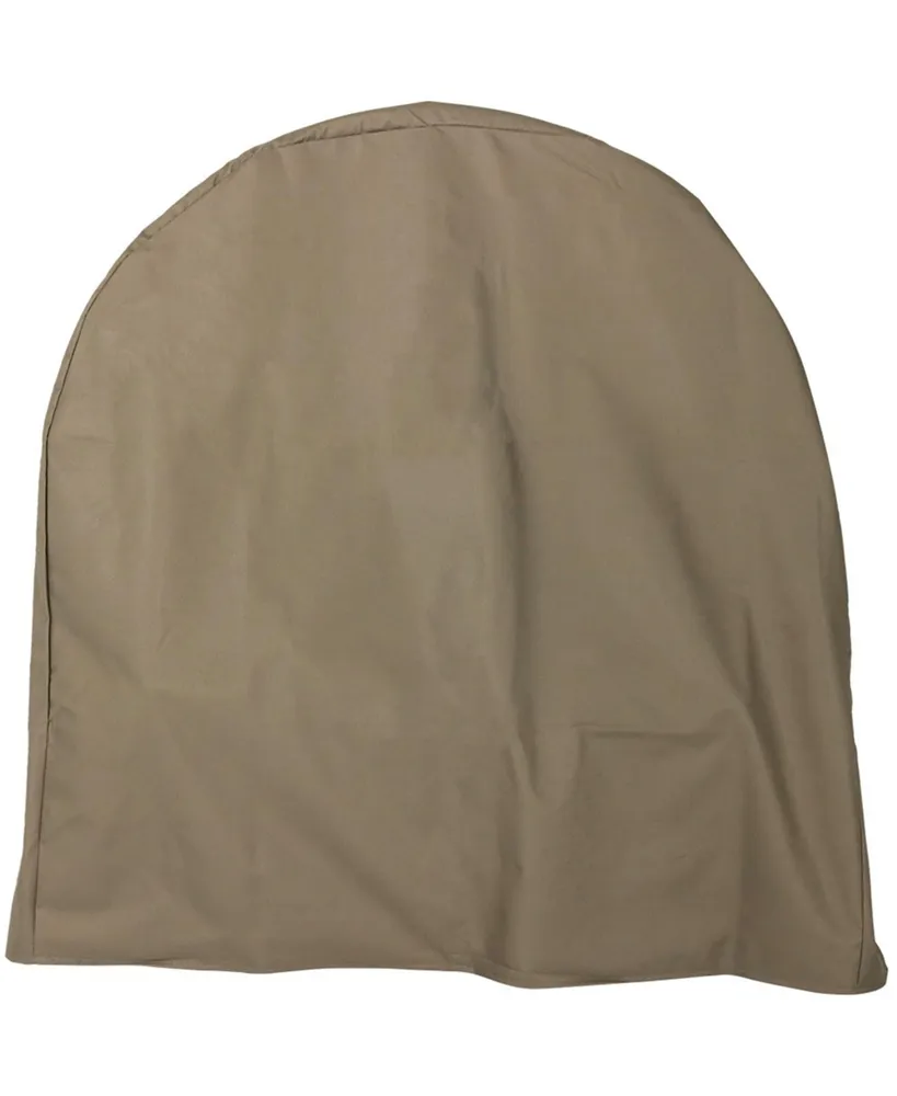 Firewood Log Hoop Cover - Heavy-Duty Outdoor Weather-Resistant Polyester with Pvc Backing - 40-Inch - Khaki