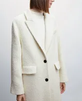 Mango Women's Buttoned Wool Coat