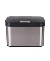 Organize It All Stainless Steel Compost Bin Set with Biodegradable Bags, Sink Organizer & Scrub Brush