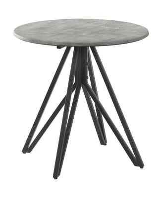 Coaster Home Furnishings 23.5" High Pressure Laminated Round End Table with Hairpin Legs