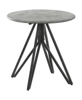 Coaster Home Furnishings 23.5" High Pressure Laminated Round End Table with Hairpin Legs