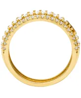 Michael Kors Tapered Baguette and Pave Band Ring