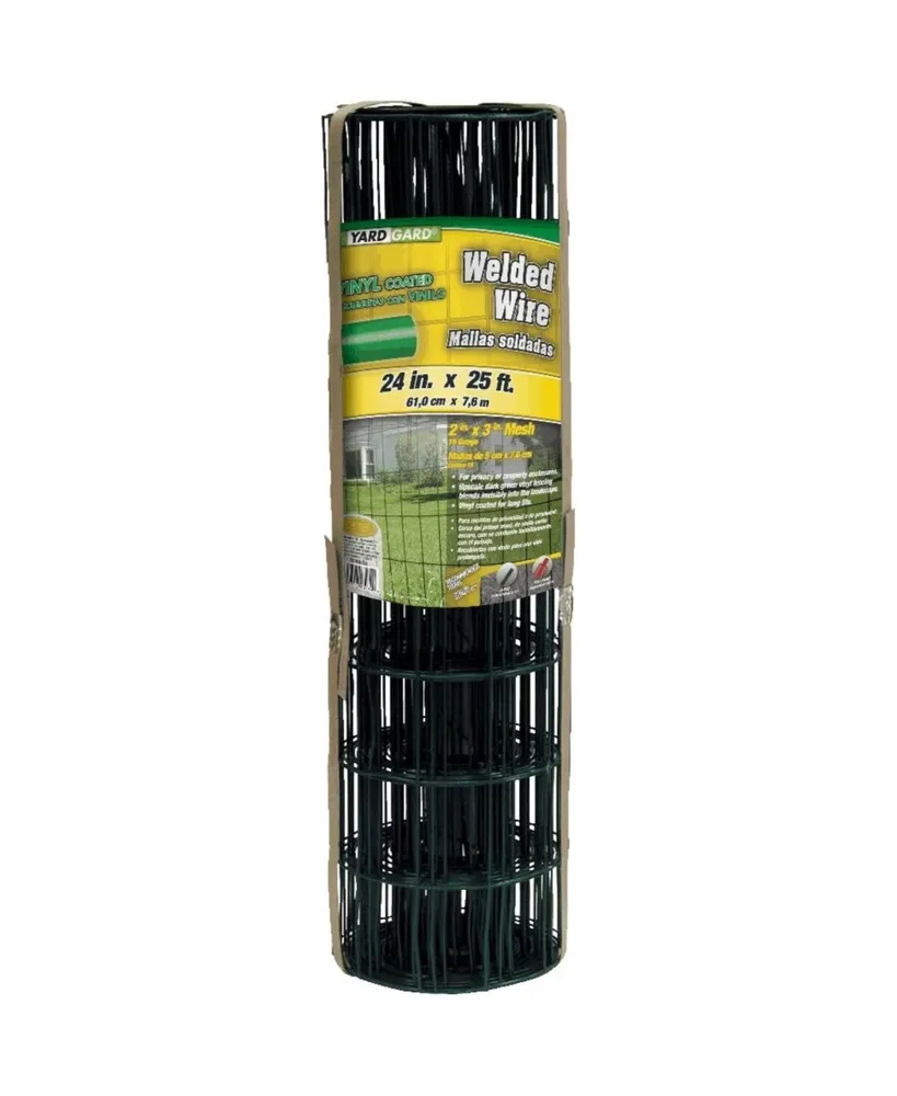 YardGard Welded Wire Fence, Vinyl Coated 16 Gauge, 3 x 2-In, 24 x 25in