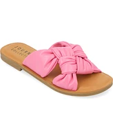 Journee Collection Women's Kianna Woven Flat Sandals