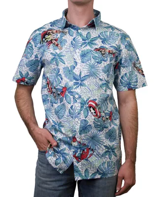 Fifth Sun Men's Marvel Retro Paradise Short Sleeves Woven Shirt