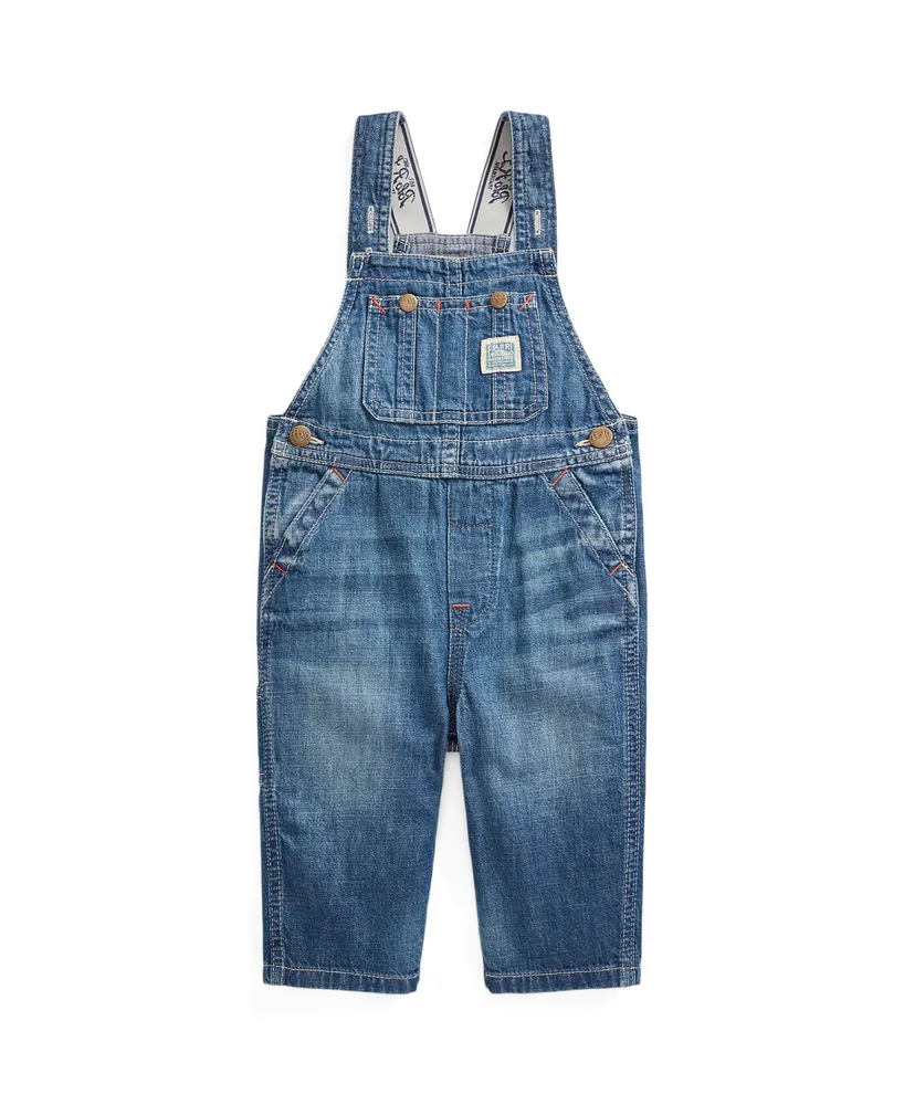 Polo Ralph Lauren Baby Boys Cotton Denim Sleeveless Overall