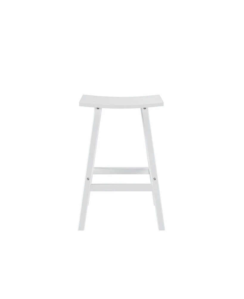 WestinTrends Outdoor Patio Adirondack Bar Height Stool Saddle Seat Chair