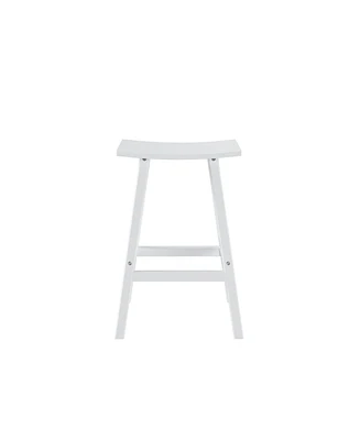 WestinTrends Outdoor Patio Adirondack Bar Height Stool Saddle Seat Chair