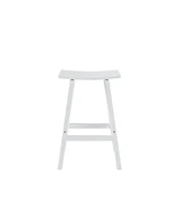 WestinTrends Outdoor Patio Adirondack Bar Height Stool Saddle Seat Chair