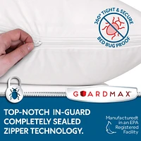 Guardmax Waterproof Zippered Pillow Protector - Queen 6 Pack