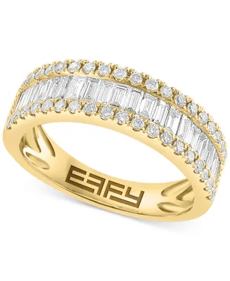 Effy Diamond Baguette & Round Band (7/8 ct. t.w.) 14k White Gold (Also available Gold)