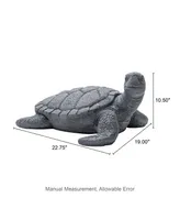 Glitzhome 22.75'' L Magnesium Oxide Turtle Garden Statue