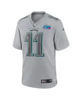 Men's Nike A.j. Brown Gray Philadelphia Eagles Super Bowl Lvii Patch Atmosphere Fashion Game Jersey