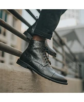 Taft Men's Paris Floral Embossed Leather Dress Boots