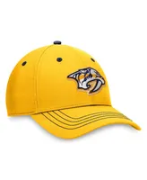 Men's Fanatics Gold Nashville Predators Authentic Pro Rink Flex Hat