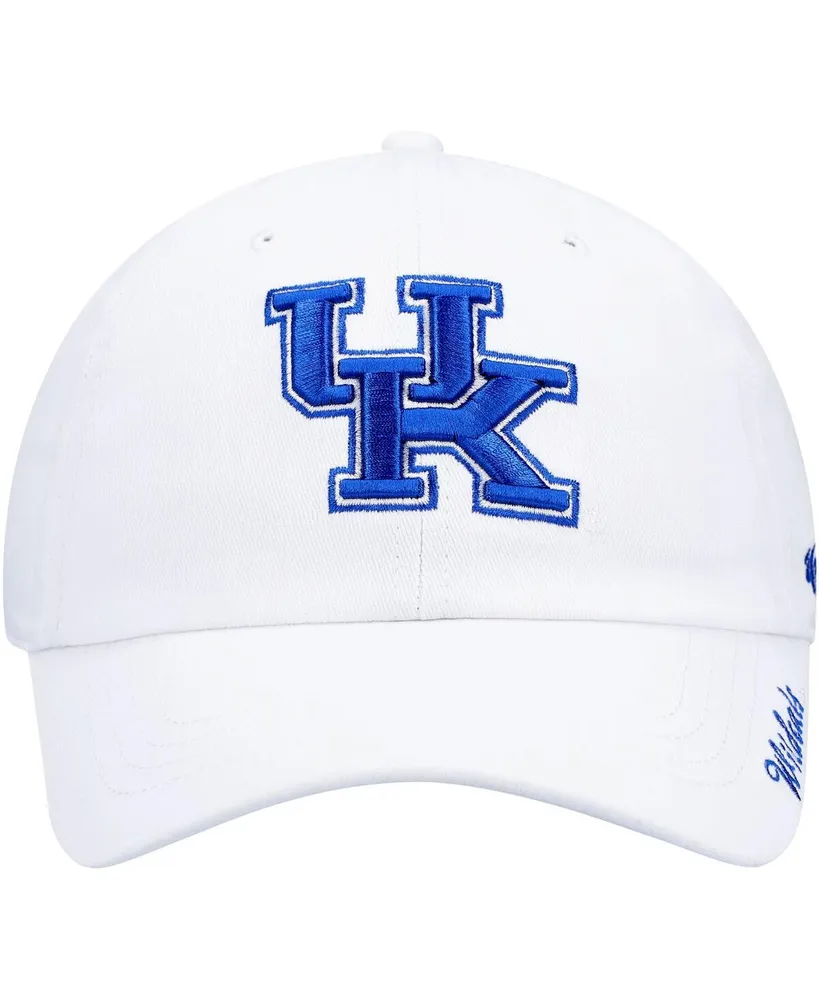 Women's '47 Brand White Kentucky Wildcats Miata Clean Up Logo Adjustable Hat