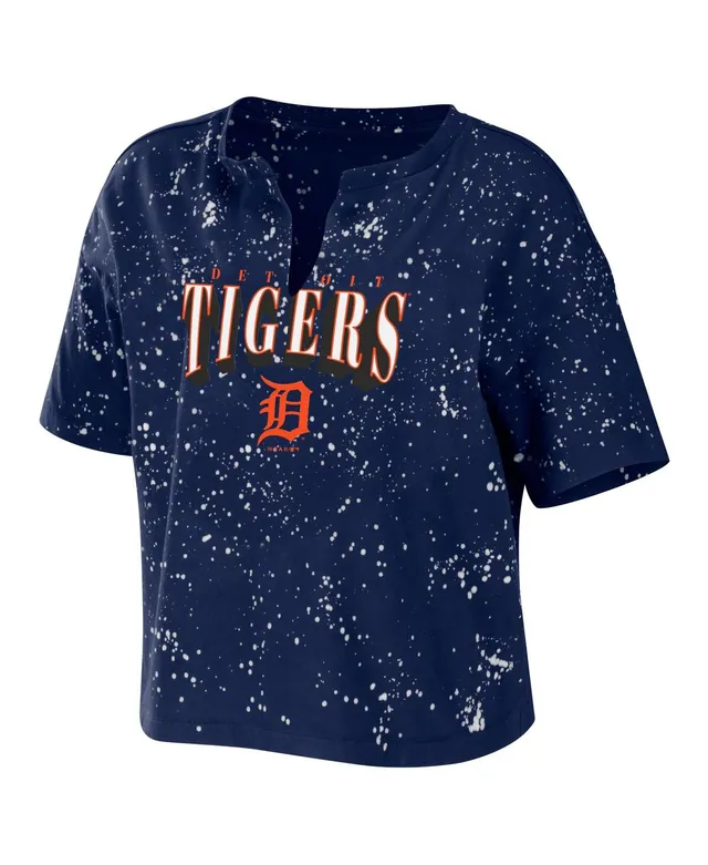 Women's Wear by Erin Andrews Navy Detroit Tigers Waffle Henley Long Sleeve T-Shirt Size: Medium