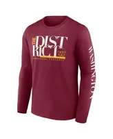 Men's Fanatics Burgundy Washington Commanders Hometown Collection Sweep Long Sleeve T-shirt