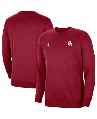 Men's Jordan Crimson Oklahoma Sooners Logo Pullover Sweatshirt