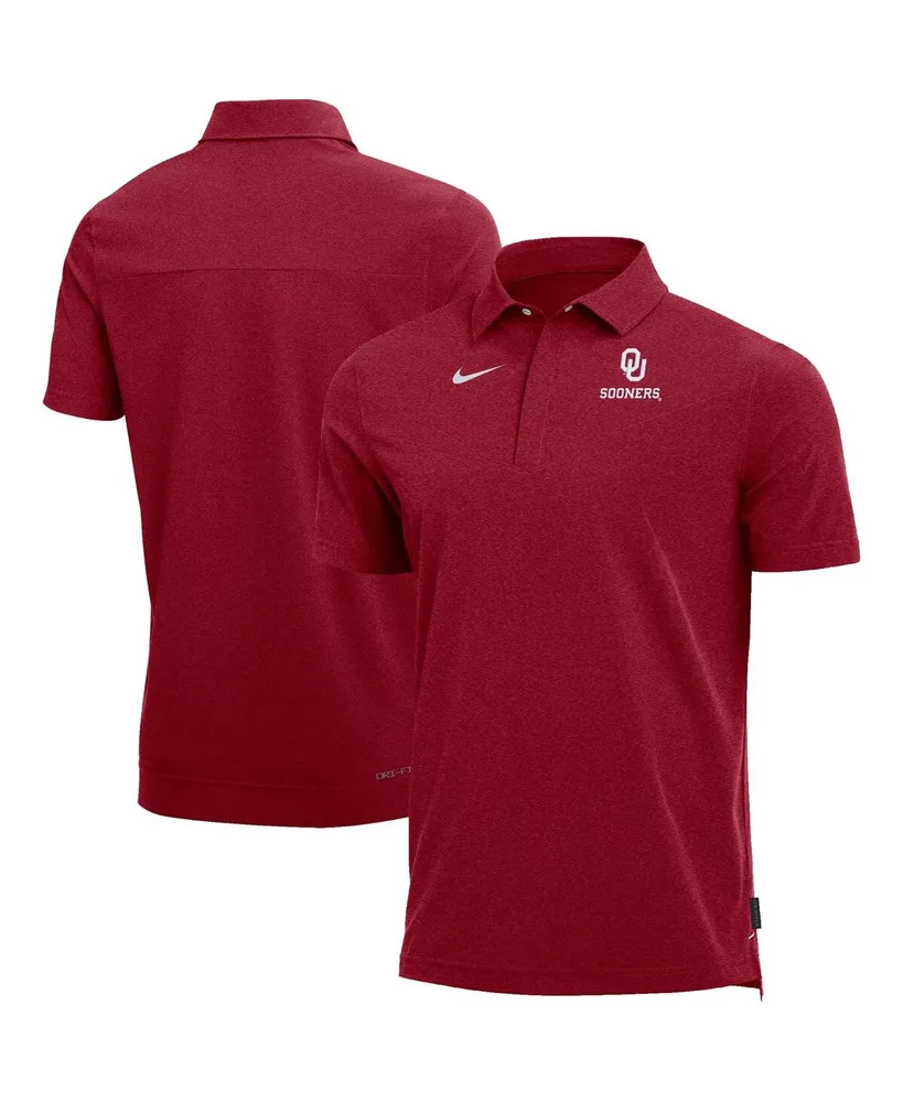 Men's Nike Heathered Crimson Oklahoma Sooners 2022 Coach Performance Polo Shirt