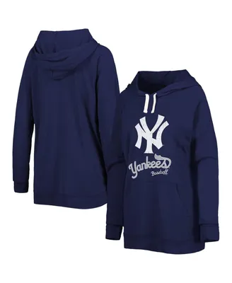 Women's Touch Navy New York Yankees Pre-Game Raglan Pullover Hoodie