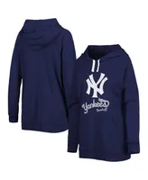 Women's Touch Navy New York Yankees Pre-Game Raglan Pullover Hoodie