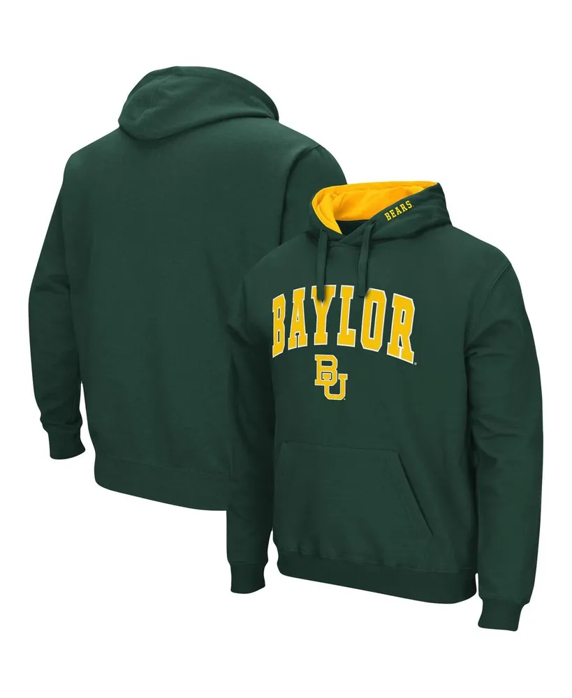 Men's Colosseum Green Baylor Bears Arch and Logo 3.0 Pullover Hoodie