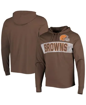 Men's '47 Brand Brown Cleveland Browns Field Franklin Pullover Hoodie