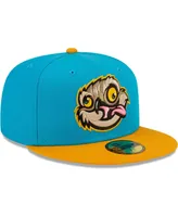 Men's New Era Aqua, Orange Locos De Lansing Copa La Diversion 59FIFTY Fitted Hat