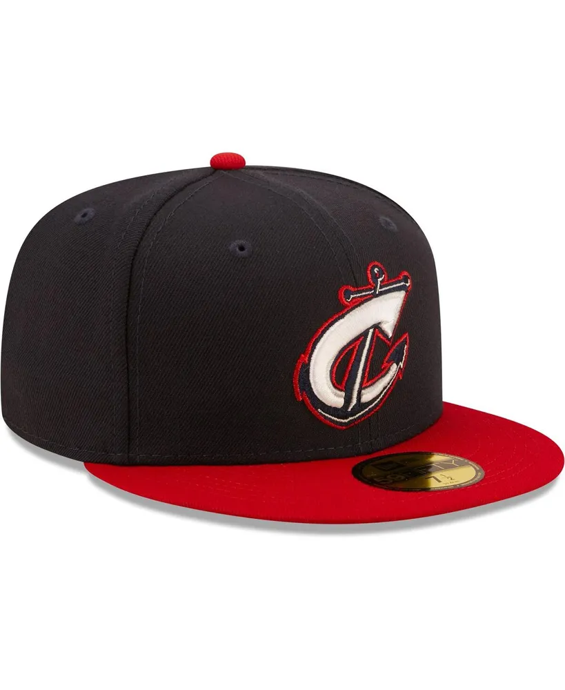 Men's New Era Navy Columbus Clippers Authentic Collection 59FIFTY Fitted Hat