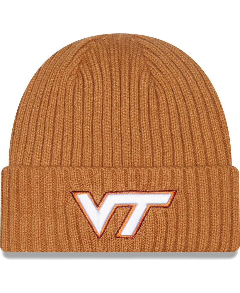 Men's New Era Light Brown Virginia Tech Hokies Core Classic Cuffed Knit Hat