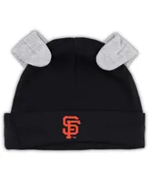 Newborn and Infant Boys Girls Black, White San Francisco Giants Dream Team Bodysuit, Hat Footed Pants Set