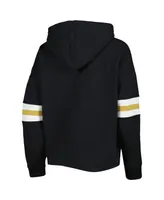 Women's Pressbox Black Purdue Boilermakers Super Pennant Pullover Hoodie