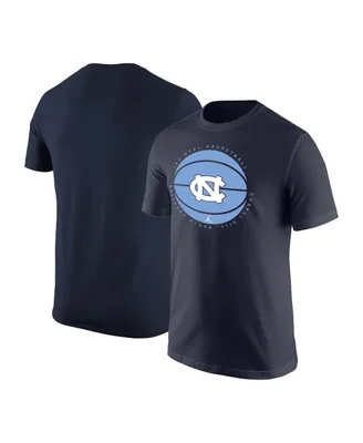 Men's Jordan Navy North Carolina Tar Heels Basketball Logo T-shirt