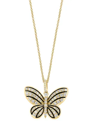 Effy Diamond Butterfly 18" Pendant Necklace (3/4 ct. t.w.) in 14k Gold