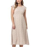 Ripe Maternity Erika Shirred Midi Dress