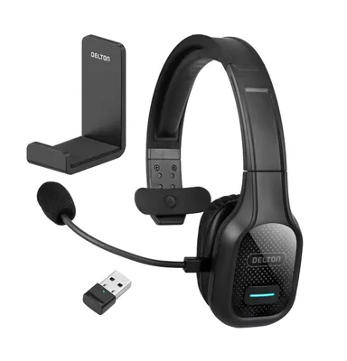 Delton 20X Professional Computer Headset w/ Auto Pairing Usb Dongle and Holding Hook