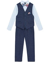 Nautica Baby Toddler Little Boys Striated Shirt Vest Bow Tie Pants 4 Piece Set