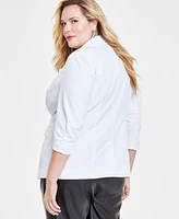 I.n.c. International Concepts Plus 3/4-Sleeve Blazer, Created for Macy's