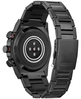 Citizen Men's Cz Smart Hybrid Black-Tone Stainless Steel Bracelet Smart Watch 44mm