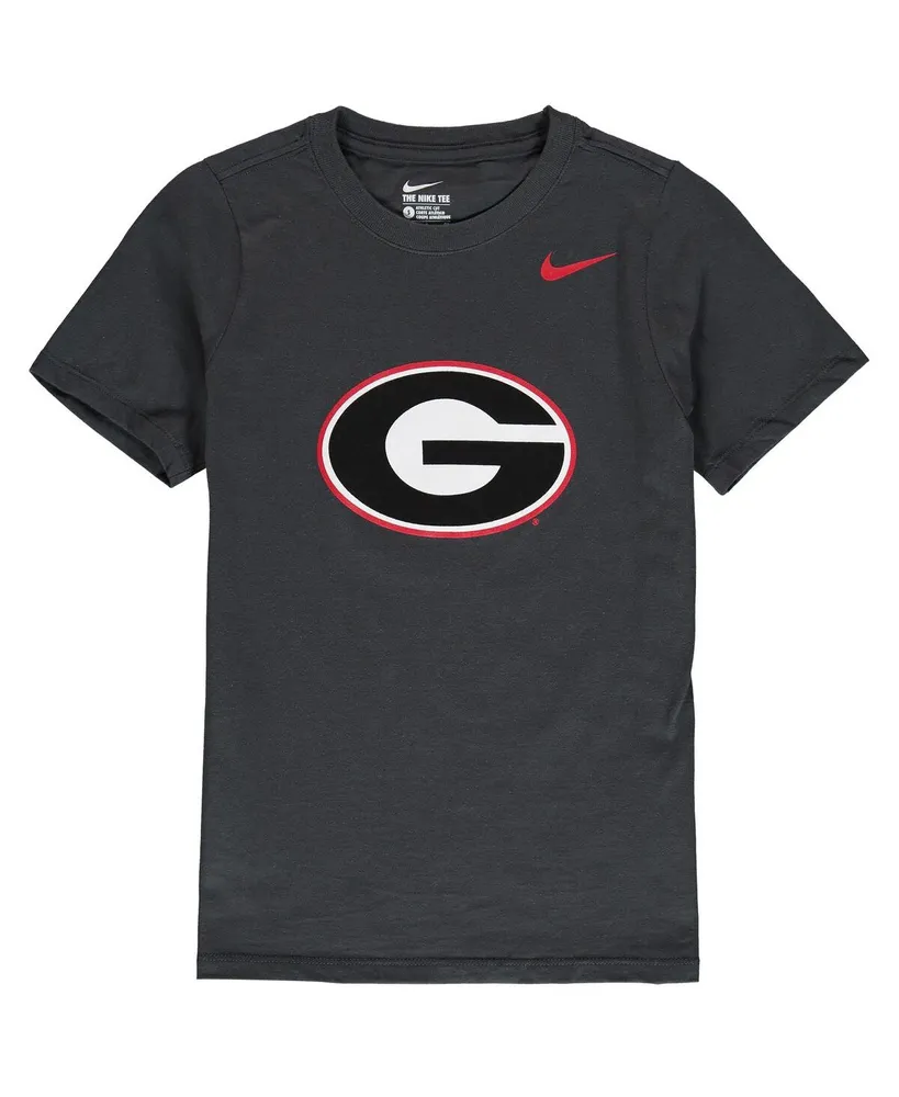 Big Boys and Girls Nike Anthracite Georgia Bulldogs Cotton Logo T-shirt