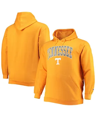 Men's Champion Tenn Orange Tennessee Volunteers Big and Tall Arch Over Logo Powerblend Pullover Hoodie