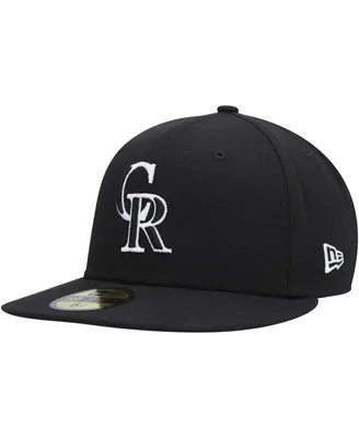 Men's New Era Colorado Rockies Black on Black Dub 59FIFTY Fitted Hat