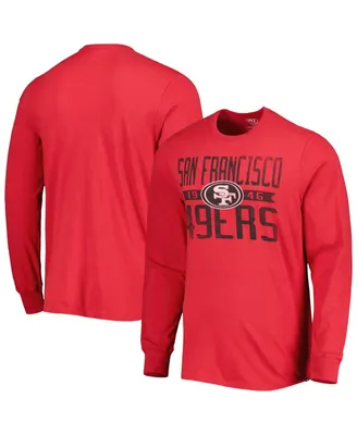 Men's '47 Brand Scarlet San Francisco 49ers Wide Out Franklin Long Sleeve T-shirt