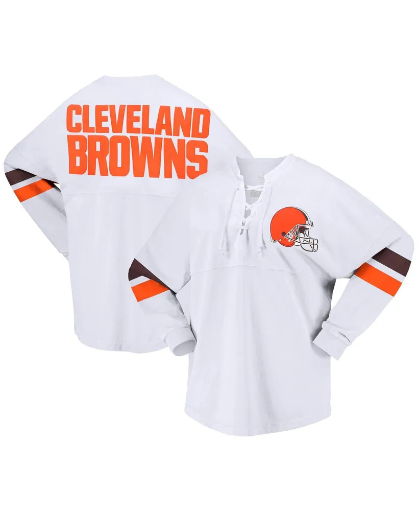 Lids Cleveland Browns Fanatics Branded Women's Plus Original State Lace-Up  T-Shirt - Brown