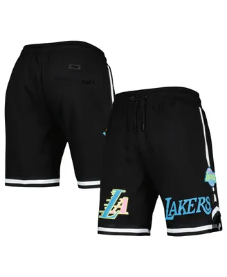Men's Pro Standard Black Los Angeles Lakers Washed Neon Shorts