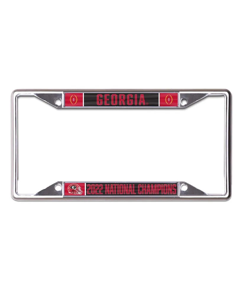 Wincraft Georgia Bulldogs College Football Playoff 2022 National Champions Laser Cut Metal License Plate Frame - Red, Silver